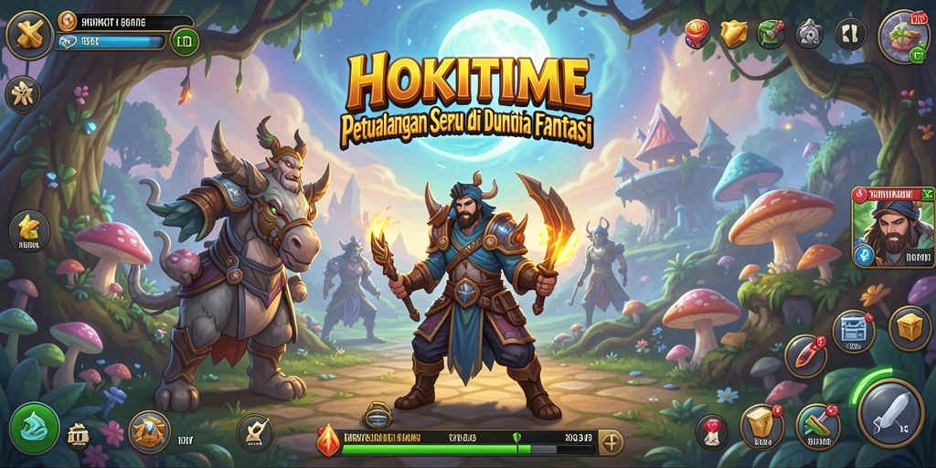 Screenshot gameplay HOKITIME menunjukkan eksplorasi yang mendebarkan di dunia fantasi.