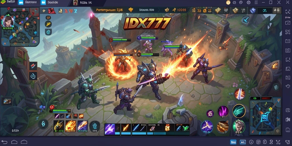 Tampilan gameplay menarik dari IDX777, menampilkan pertempuran seru.