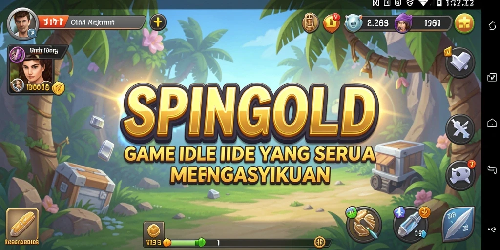 Tangkapan layar gameplay SPINGOLD yang menampilkan aksi pengumpulan emas.