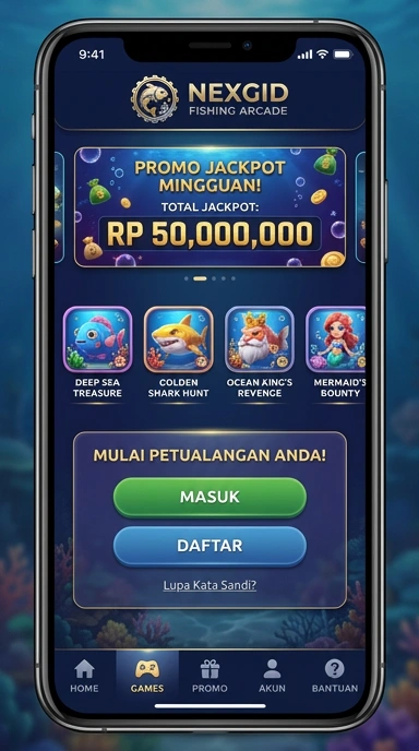 Tampilan beranda aplikasi nexgid yang menarik dan informatif.